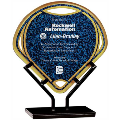 Picture of 8 1/2" Blue Infinity Fan Acrylic with Iron Stand