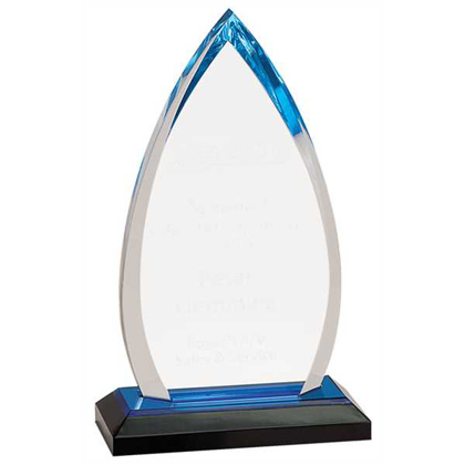 Picture of 8 3/4" Blue Oval Impress Acrylic