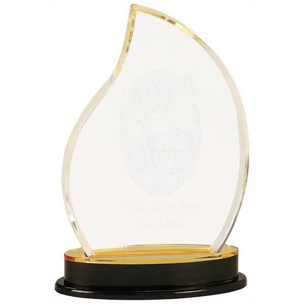 Picture of 8 1/4" Gold Flame Impress Acrylic