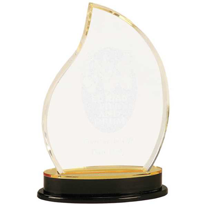 Picture of 9 1/4" Gold Flame Impress Acrylic