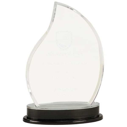 Picture of 9 1/4" Silver Flame Impress Acrylic