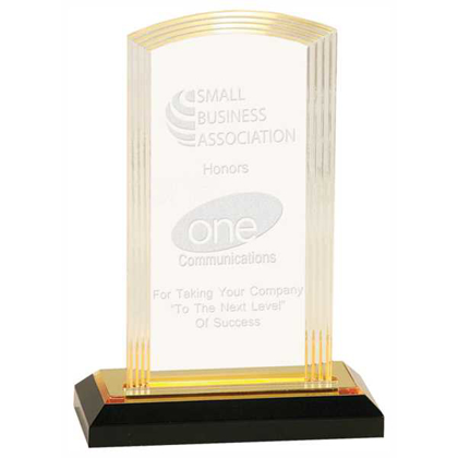 Picture of 8" Gold Step Arch Impress Acrylic