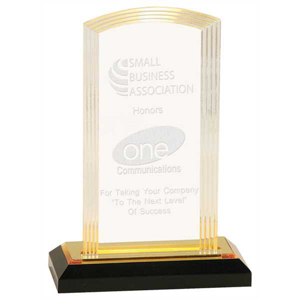 Picture of 8" Gold Step Arch Impress Acrylic