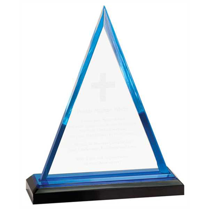 Picture of 8 3/4" Blue Triangle Impress Acrylic