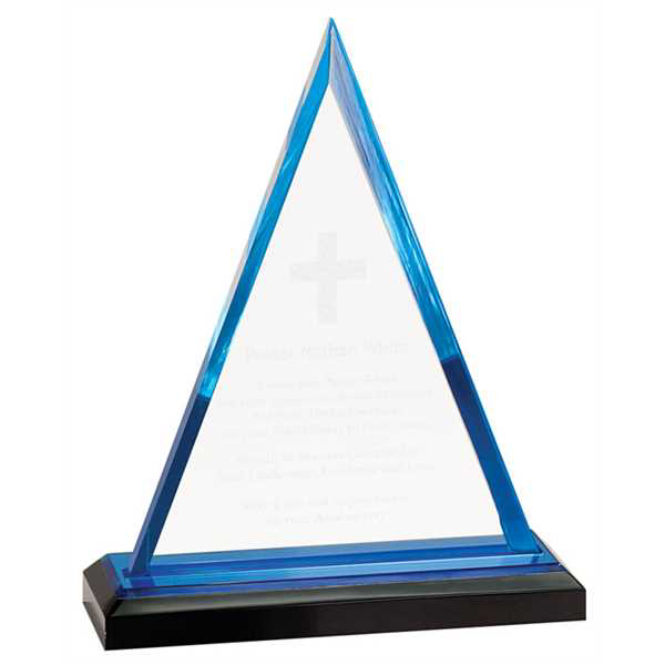 Picture of 8 3/4" Blue Triangle Impress Acrylic