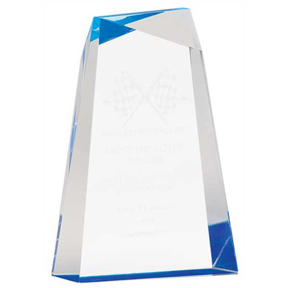 Picture of 8" Blue Facet Wedge Acrylic
