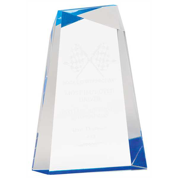 Picture of 8" Blue Facet Wedge Acrylic