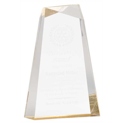Picture of 9" Gold Facet Wedge Acrylic