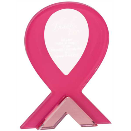 Picture of 7" Pink Ribbon Standup Acrylic