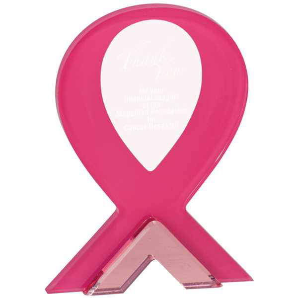 Picture of 7" Pink Ribbon Standup Acrylic
