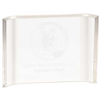 Picture of 7" x 5" Clear Acrylic Crescent