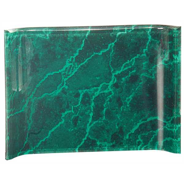 Picture of 7" x 5" Green Marbleized Acrylic Crescent
