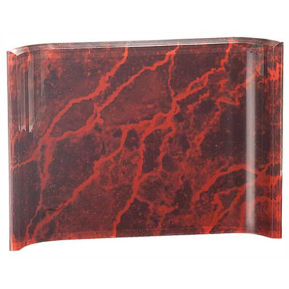 Picture of 7" x 5" Red Marbleized Acrylic Crescent