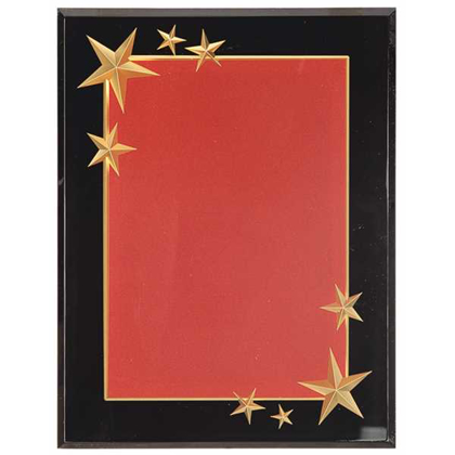 Picture of 7 x 9 Burgundy Carved Star Acrylic Plaque