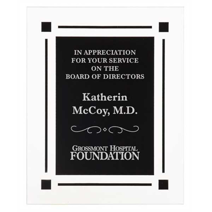 Picture of 8" x 10" Solid Black Acrylic Clear-Plaq