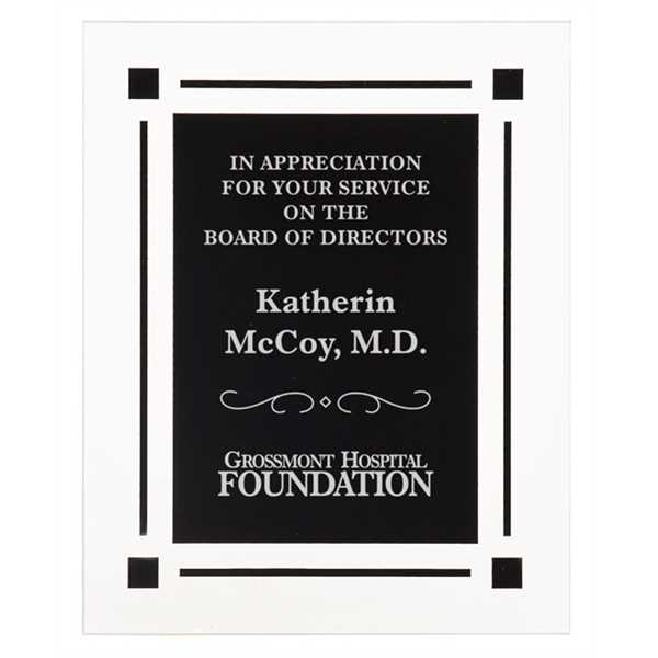 Picture of 8" x 10" Solid Black Acrylic Clear-Plaq