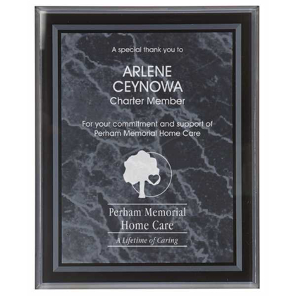 Picture of 8" x 10" Black Marble Border Clear-Plaq Acrylic