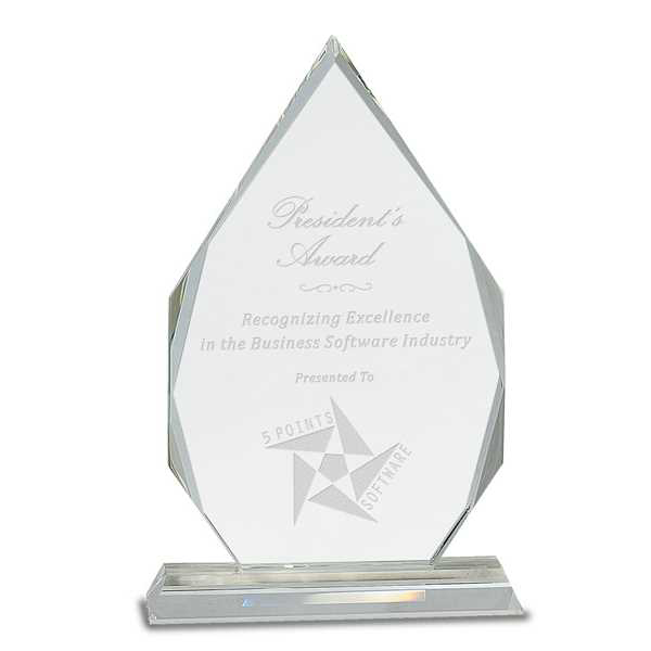 Picture of 10 1/2" Crystal Diamond on Clear Pedestal Base