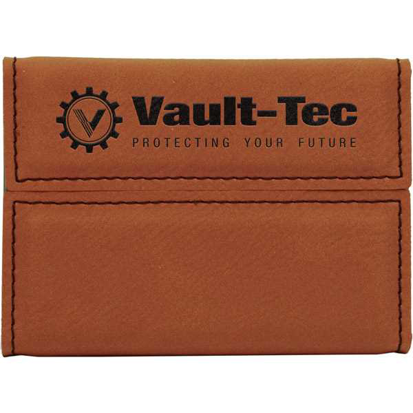 Picture of 3 3/4" x 2 3/4" Rawhide Laserable Leatherette Hard Business Card Holder