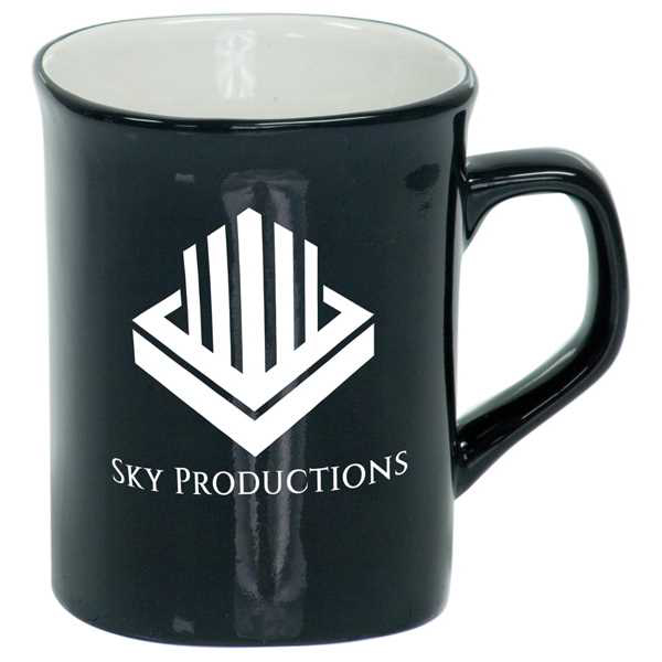 Picture of 10 oz. Black Ceramic Rounded Corner LazerMug