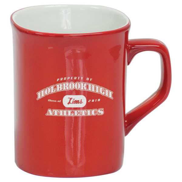 Picture of 10 oz. Red Ceramic Rounded Corner LazerMug