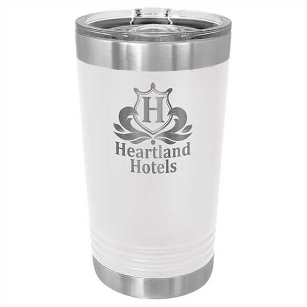 Picture of White 16 oz. Polar Camel Pint with Slider Lid