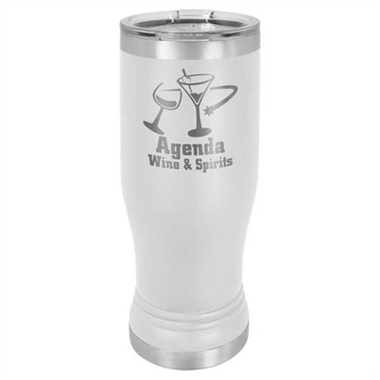 Picture of White 14 oz. Polar Camel Pilsner w/Clear Lid