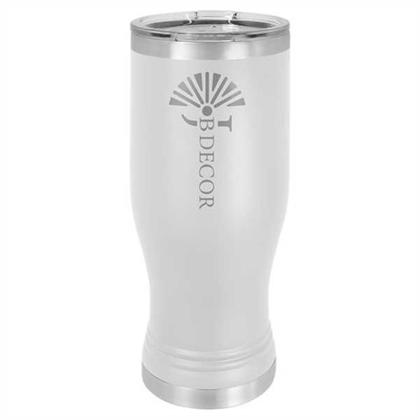 Picture of White 20 oz. Polar Camel Pilsner w/Clear Lid