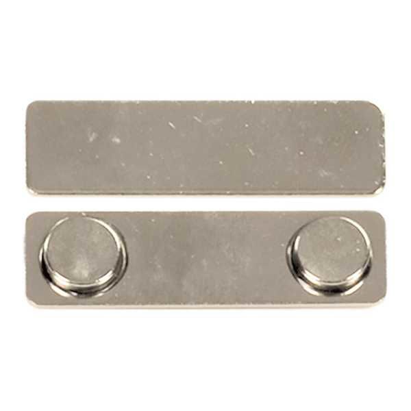 Picture of 1 3/4" x 1/2" Metal 2-Post Magnet with Adhesive