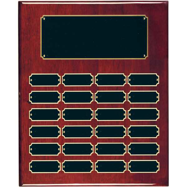 Picture of 24 Plate Rosewood Piano Finish Completed Perpetual Plaque