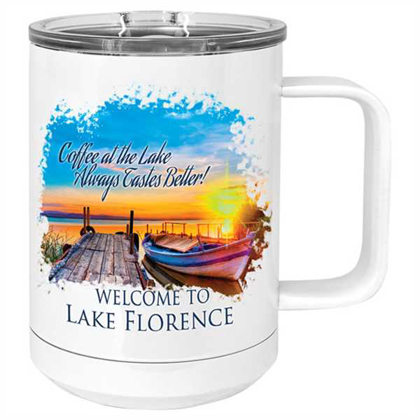 Picture of Sublimatable Polar Camel 15oz. White Vacuum Insulated Mug w/Slider Lid