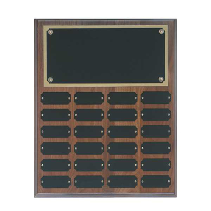 Picture of 24 Plate Genuine Walnut Completed Perpetual Plaque