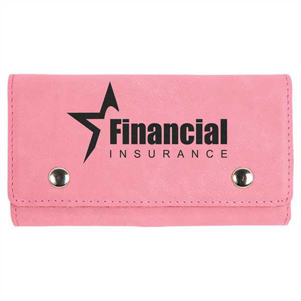 Picture of Pink Laserable Leatherette Card & Dice Set