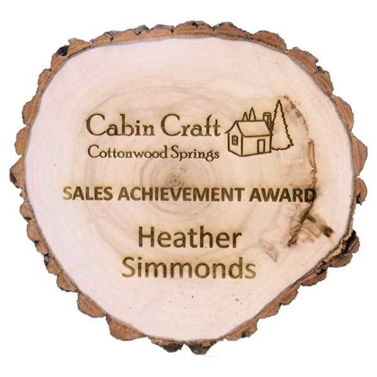 Picture of 9" Old West Log Cottonwood Plaque