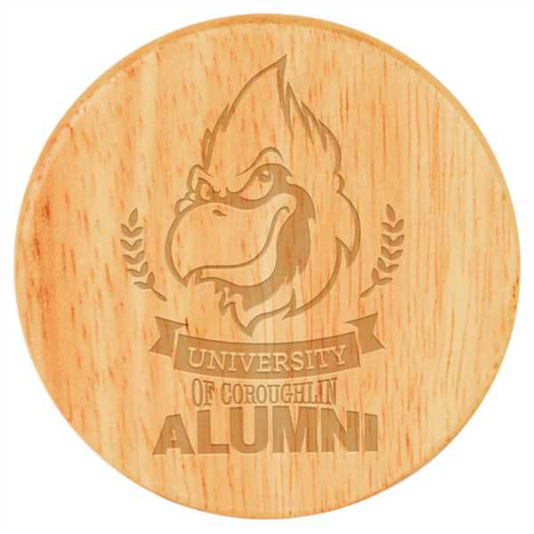 Picture of 2 3/4" Round Wooden Magnetic Bottle Opener