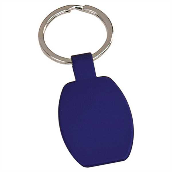 Picture of 1 5/8" Blue Laserable Rectangle Keychain