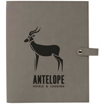 Picture of 8 3/4" x 11" Gray Leatherette Book/Bible Cover with Snap Closure