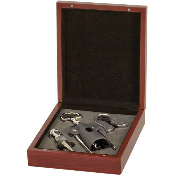 Picture of Rosewood Finish 3-Piece Wine Tool Gift Set
