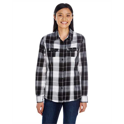 Picture of Ladies' Long-Sleeve Plaid Pattern Woven Shirt