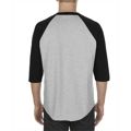 Picture of Adult 6.0 oz., 100% Cotton 3/4 Raglan T-Shirt