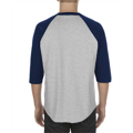 Picture of Adult 6.0 oz., 100% Cotton 3/4 Raglan T-Shirt