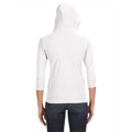 Picture of Ladies' 3/4-Sleeve Hooded Slub T-Shirt
