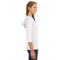 Picture of Ladies' 3/4-Sleeve Hooded Slub T-Shirt