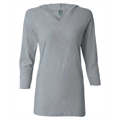 Picture of Ladies' 3/4-Sleeve Hooded Slub T-Shirt