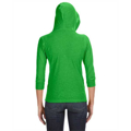 Picture of Ladies' 3/4-Sleeve Hooded Slub T-Shirt