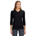 Picture of Ladies' 3/4-Sleeve Hooded Slub T-Shirt