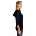 Picture of Ladies' 3/4-Sleeve Hooded Slub T-Shirt