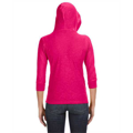 Picture of Ladies' 3/4-Sleeve Hooded Slub T-Shirt