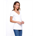Picture of Ladies' CVC V-Neck T-Shirt