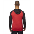 Picture of Adult Raglan Sleeve Striped Jersey Hooded T-Shirt